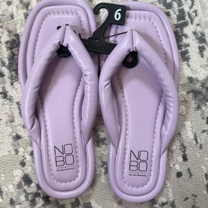 No Boundaries Purple Sandals Cushioned Comfort